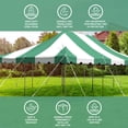 thumbnail image 4 of Party Tents Direct Weekender Pole Tent Party Canopy, 20x30 Green and White, 4 of 8