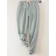 thumbnail image 5 of Pantalones Joggers de Lana Qarigey para Mujer Sherpa Elásticos y Elegantes Verde XL, 5 of 5