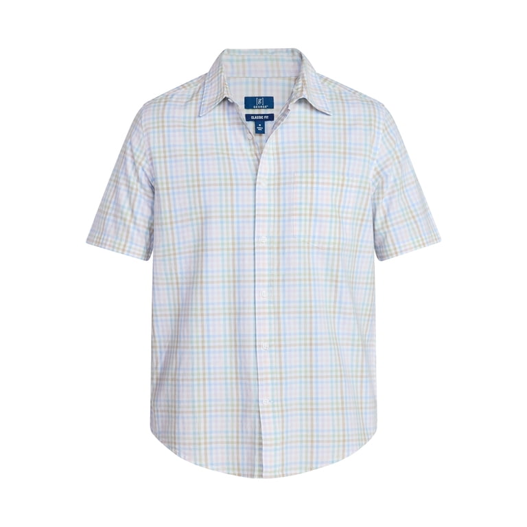 George Men's Classic Fit Short-Sleeve Plaid Shirt photo 4