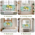 thumbnail image 6 of Summer Lemon Tier Curtains, Spring Bees Turquoise Plaid Light Filtering Kitchen Curtains, 2Pcs Rod Pocket Half Window Treatments Panels for Sink Cafe Cabinet Camper 27.5x36 Inches, 6 of 9