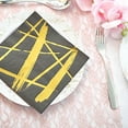 thumbnail image 4 of Balsa Circle 100 Pieces 13" x 13" Gold Black Metallic Abstract Paper Napkins, 4 of 7