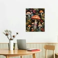 thumbnail image 2 of Sheronv Mushrooms Flowers Maximalism Fine Art Aesthetic Canvas Wall Art Print Poster for Living Room Bedroom Office Decor 12x16 in, 2 of 5