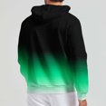 thumbnail image 4 of Penkiiy Mens Gradient Waffle Hooded Sweatshirt Casual Long Sleeve Drawstring Waffle Knit Pullover Hoodies S Green, 4 of 4