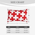 thumbnail image 4 of Sikiie Red Cross 1 Print Plush Pillow Cover, Wrinkle-proof and Stain-resistant Pillow Protector without Pillow Core, Home Decoration-16"x24", 4 of 6
