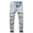 thumbnail image 2 of RUTAYY Children Boys Distressed Jeans High Street Long Denim Pants with Pocket Comfortable Stretch Casual Classic Trousers, 2 of 9