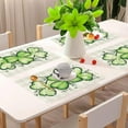 thumbnail image 6 of RBCKVXZ Happy St.Patrick's Day Placemats Set of 4, 12x19 Inch Buffalos Plaid Shamrock Spring Table Mats for Party Kitchen Dining Decoration, 6 of 6