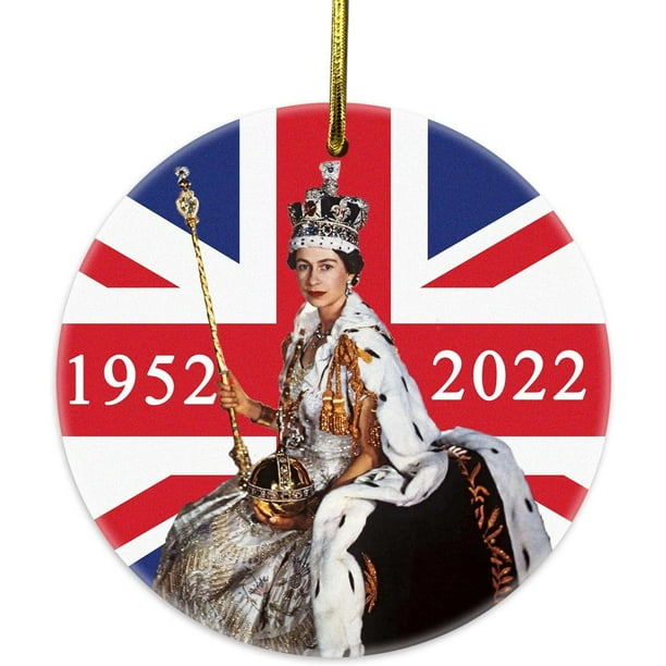 SUMAX1989 Elizabeth II Queens Platinum Jubilee Souvenirs Ornament Keepsake Ceramic, Queen's 70