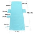 thumbnail image 3 of Portable Travel Sleeping Bag Liner Lightweight Soft Fabric Envelope Style with Pillow Pocket and Side Openings for Indoor Outdoor Use, 3 of 6