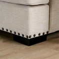 thumbnail image 5 of Furniture of America Mystie Chenille Loveseat with Nailhead Trim in Ivory, 5 of 8