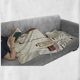 thumbnail image 5 of Feminine Soft Flannel Fleece Throw Blanket, Hair Care Concept with a Girl in the Bathroom Self-care, Cozy Plush for Indoor and Outdoor Use, 50" x 60", Beige Chocolate, by Ambesonne, 5 of 5