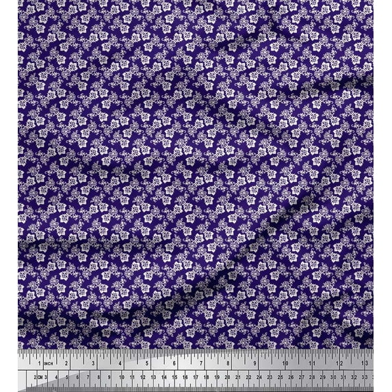 Soimoi Rayon Fabric Swirl & Floral Shirting Printed Craft Fabric by The Yard 42 Inch Wide