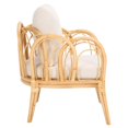 thumbnail image 6 of Safavieh Coralie Accent Chair with Cotton Cushion in White / Natural, 6 of 12