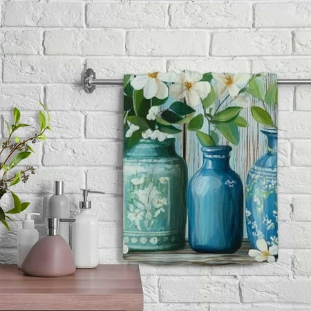 

ZFLMY Vases Flowers Funny Kitchen Towels Modern Decorative Tea Towels 100% Polyester Absorbent Hand Towels for Kitchens Bathrooms Showers 29.5x13.8 inches 29.5x13.8in