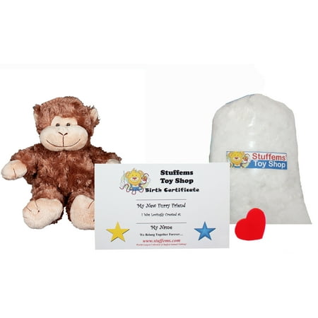 Make Your Own Stuffed Animal Mini 8 Inch Cute Monkey Kit - No Sewing (Best Way To Make Money Farming)