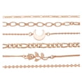 thumbnail image 1 of Pulsera con seis cuentas combinadas, pulsera redonda con luna en capas, pulsera con flores surtidas, 1 of 6