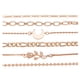 thumbnail image 1 of Pulsera con seis cuentas combinadas, pulsera redonda con luna en capas, pulsera con flores surtidas, 1 of 6