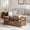 brown, variant on 47.2" Modern Farmhouse Coffee Table – Wood Storage with Drawers & Open Shelf, Easy Assembly – 330 lb Capacity for Living Room, Balcony & Parlor