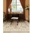 thumbnail image 6 of Moynesa 5'x7' Fall Area Rugs, Boho Washable Rugs for Bedroom, Bohemian Brown Rugs for Living Room, Soft Floral Thin Carpet for Apartment Dorm Home, Ochre Fall, 6 of 6