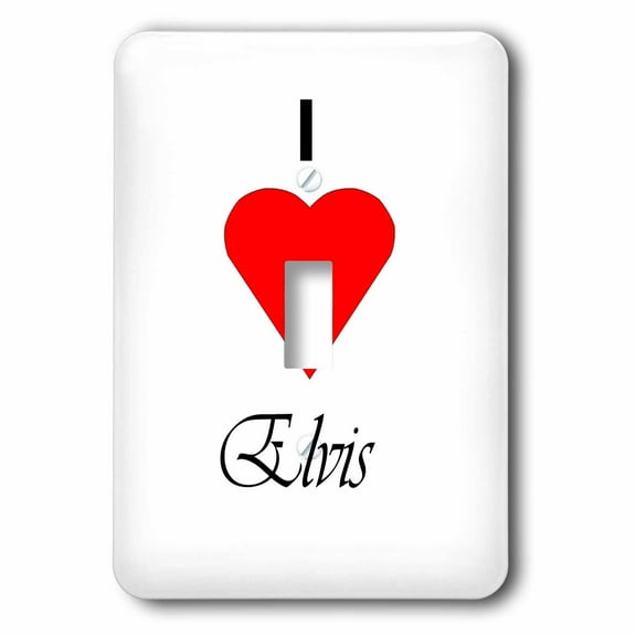3dRose, Image of I Love Elvis With Big Red Heart, single toggle switch