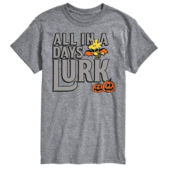 Peanuts - Days Lurk Art - Men's Short Sleeve Graphic T-Shirt