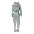 thumbnail image 6 of Frontwalk Women's Fleece Jogger Tracksuit Set, Long Sleeve Hooded Sweatshirt & Pants, 2-Piece Set, 6 of 6