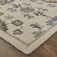 thumbnail image 4 of 2' X 3' Ivory Blue And Tan Wool Floral Tufted Handmade Stain Resistant Area Rug, 4 of 5