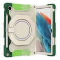 thumbnail image 2 of Kids Friendly Tablet Case for Samsung Galaxy Tab A8 10.5" with Portable Handle Folding Kickstand, Heavy Duty Cover with Pencil Holder Shockproof Four-Corners Protective Case, Rainbowgreen, 2 of 9