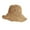 Khaki, variant on Women Summer Solid Color Crochet Straw Hat Foldable Wide Brim UV Hollow Breathable Beach Bucket Sun Hat
