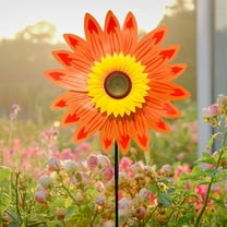 FAMTKT Wind Spinners Outdoor for Yard and Garden, Large Wind Spinners Sunflower Windmill Bidirectional Outdoor Garden Spinners Windmills for Yard Decor Gifts