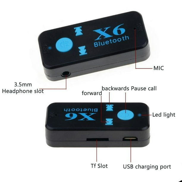 Wireless Récepteur X6 Récepteur mains libres Bluetooth sans fil