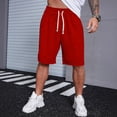thumbnail image 5 of Mens Casual Shorts - Drawstring Elastic Waist Summer Beach Stretch Golf Shorts, 5 of 5