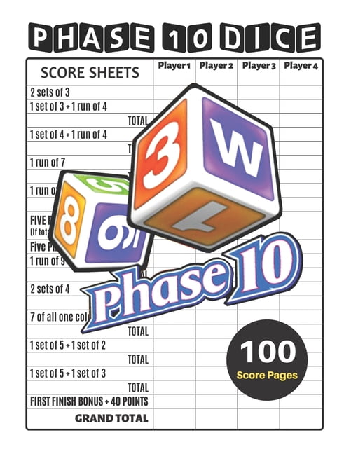 Phase 10 24 Phase 10 Score Sheets V 1 Perfect 100 Phase Ten Score Phase 10 24 Phase 10 Score Sheets V 1 Perfect 100 Phase Ten Score