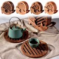 thumbnail image 3 of Round Heat Insulation Coaster With Stand Z4Y6 Set, 3 of 8