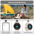 thumbnail image 4 of Reloj inteligente kececo integrado Alexa GPS VO2 Max HRV dorado 43 mm, 4 of 9