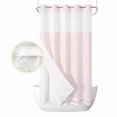 thumbnail image 2 of Farmhouse Pink White Striped No Hook Shower Curtain Waterproof, Bathroom Curtains with Snap in Liners and See Through Top Window, Modern Stripes Hotel Style Bathtub Curtains Shower 36"Wx78"L, 2 of 8