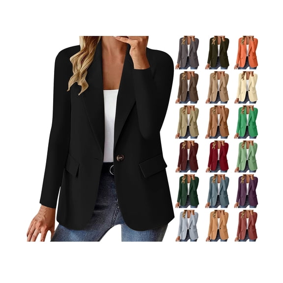 Women Blazer Long Sleeve Casual Office Jacket Dressy Casual Lightweight Slim Fit Blazers Formal Clothes