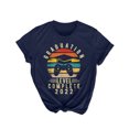 thumbnail image 1 of Graduation Level Complete 2022 T-Shirt Summer Letter Print Comfy Short Sleeve Blouse, 1 of 5