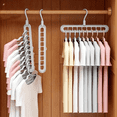 thumbnail image 6 of 9-Hole Hangers Organizer | Wardrobe Storage System | Space Saving Clothes Hanger for Closet Organization | Multi Hook Rotating Design for Pants Shirts Coats, 6 of 6