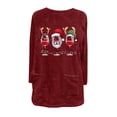 thumbnail image 4 of Long Fleece Sweatshirt for Women Merry Christmas Graphic Pullover Tops Fuzzy Sherpa Long Sleeve Outwear with Pockets, 4 of 4