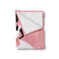 thumbnail image 2 of Bridal Shower Soft Flannel Fleece Throw Blanket, Wedding Dress with Flowers Abstract Backdrop Celebration Print, Cozy Plush for Indoor and Outdoor Use, 50" x 60", Black White and Salmon, by Ambesonne, 2 of 5