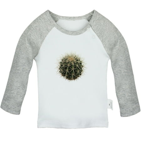 

Nature Cactus Pattern T shirt For Baby Newborn Babies T-shirts Infant Tops 0-24M Kids Graphic Tees Clothing (Long Gray Raglan T-shirt 0-6 Months)