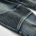 thumbnail image 3 of Ginsiom Mens Jeans Stretch Fit Destroyed Straight Biker Denim Pants, 3 of 6