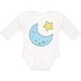 thumbnail image 3 of Inktastic Moon and Star Boys or Girls Long Sleeve Baby Bodysuit, 3 of 5