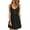 Black, variant on WIZUTIZ Womens Summer Dresses Casual Flowy Relaxed Fit High Waist Mini Dress Solid Peplum Dress U Neck Sleeveless Beach Dress for Teen Girls Button Down Trendy Date Dress Black XL
