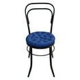 thumbnail image 3 of My Infinity Store 16" Plush Round Tufted Chair Pad/Cushions Tie-Backs (Royal Navy Blue,2 Piece), 3 of 3