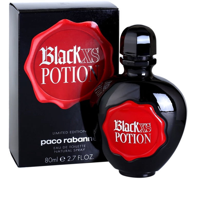 Black XS Potion by Paco Rabanne, 2.7 oz EDT Spray for Women