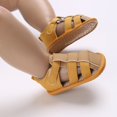 thumbnail image 4 of CAICJ98 Baby Boy Girl Summer Infant Squeaky Sandals Rubber Sole Closed-Toe Non-Slip Shoes Toddler First Walking Shoes Yellow,12-18 Months, 4 of 6