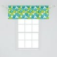 thumbnail image 2 of Ambesonne Geometric Window Valance, Intertwined Circles Art, 42" x 18", White Lime Green and Seafoam, 2 of 3