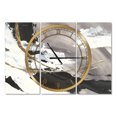 thumbnail image 1 of DesignArt Glam Painted Arcs II Large Wall Clock, 1 of 2
