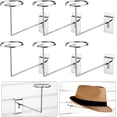 thumbnail image 1 of Kigley 6 Pcs Hat Display Wall Mount, Metal Hat Helmet Rack Retail Store Display Shelves Organizer, Slat Wall Accessories for Home Retail Shop Racks Craft Show Garage (Silver), 1 of 6